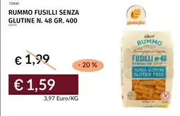 Prezzemolo e Vitale Rummo fusilli senza glutine N. 48 offerta