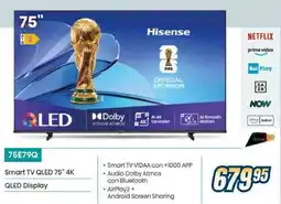 Sinergy Hisense 75E79Q Smart TV QLED 75" 4K offerta