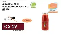 Prezzemolo e Vitale Giu giu salsa di pomodoro siccagno bio offerta