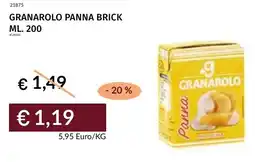 Prezzemolo e Vitale Granarolo panna brick offerta