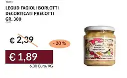 Prezzemolo e Vitale Legud fagioli borlotti decorticati precotti offerta