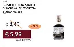 Prezzemolo e Vitale Giusti aceto balsamico di modena igp etichetta bianca offerta
