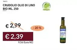 Prezzemolo e Vitale Crudolio olio di lino bio offerta