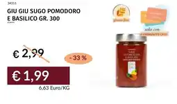 Prezzemolo e Vitale Giu giu sugo pomodoro e basilico offerta