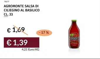 Prezzemolo e Vitale Agromonte salsa di ciliegino al basilico offerta