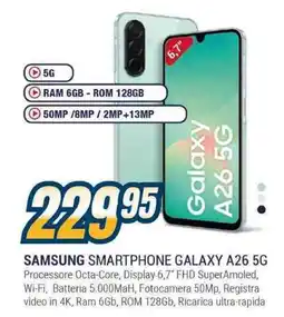 Sinergy Samsung smartphone galaxy A26 5G offerta