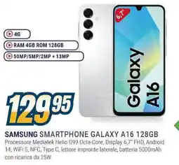 Sinergy Samsung smartphone galaxy A16 128GB offerta