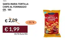 Prezzemolo e Vitale Santa maria tortilla chips al formaggio offerta