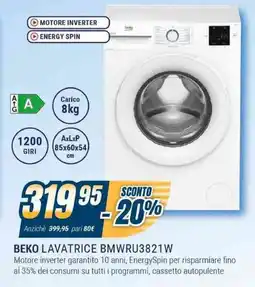Sinergy BEKO LAVATRICE BMWRU3821W offerta