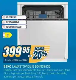 Sinergy BEKO LAVASTOVIGLIE BDIN37530 offerta