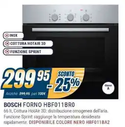 Sinergy BOSCH FORNO HBF011BRO offerta