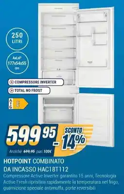Sinergy HOTPOINT COMBINATO DA INCASSO HAC18T112 offerta