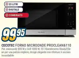 Sinergy CECOTEC FORNO MICROONDE PROCLEAN6110 offerta