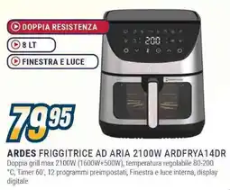 Sinergy ARDES FRIGGITRICE AD ARIA 2100W ARDFRYA14DR offerta