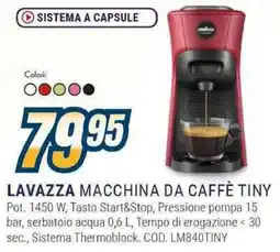 Sinergy Lavazza macchina da caffè tiny offerta