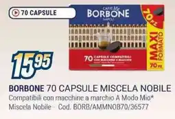 Sinergy Borbone 70 capsule miscela nobile offerta