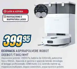 Sinergy ECOVACS ASPIRAPOLVERE ROBOT DEEBOT/T30C/WHT offerta