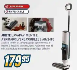 Sinergy ARIETE LAVAPAVIMENTI E ASPIRAPOLVERE CORDLESS AR/2483 offerta