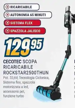 Sinergy CECOTEC SCOPA RICARICABILE ROCKSTAR2500THUN offerta