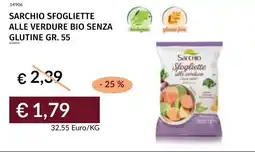 Prezzemolo e Vitale Sarchio sfogliette alle verdure bio senza glutine offerta