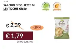 Prezzemolo e Vitale Sarchio sfogliette di lenticchie offerta