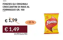 Prezzemolo e Vitale Fonzies gli originali croccantini di mais al formaggio offerta