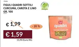 Prezzemolo e Vitale Figuli quadri sottili curcuma, carota e lino offerta