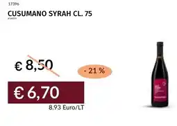 Prezzemolo e Vitale Cusumano syrah offerta