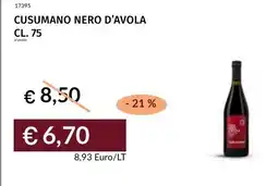 Prezzemolo e Vitale Cusumano nero d'avola offerta