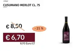Prezzemolo e Vitale Cusumano merlot offerta