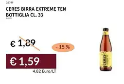Prezzemolo e Vitale Ceres birra extreme ten bottiglia offerta