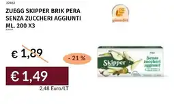 Prezzemolo e Vitale Zuegg skipper brik pera senza zuccheri aggiunti offerta
