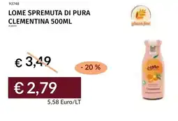 Prezzemolo e Vitale Lome spremuta di pura clementina offerta