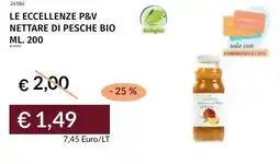 Prezzemolo e Vitale Le eccellenze p&v nettare di pesche bio offerta