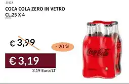 Prezzemolo e Vitale Coca cola zero in vetro offerta