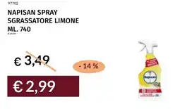Prezzemolo e Vitale Napisan spray sgrassatore limone offerta