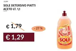Prezzemolo e Vitale Sole detersivo piatti aceto offerta