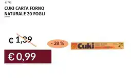 Prezzemolo e Vitale Cuki carta forno naturale 20 fogli offerta