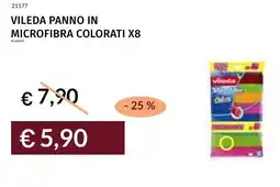 Prezzemolo e Vitale Vileda panno in microfibra colorati x8 offerta