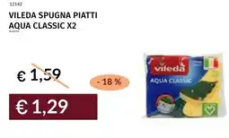 Prezzemolo e Vitale Vileda spugna piatti aqua classic x2 offerta