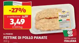 ALDI Il podere fettine di pollo panate offerta
