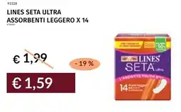 Prezzemolo e Vitale Lines seta ultra assorbenti leggero x 14 offerta