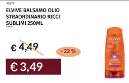Prezzemolo e Vitale Elvive balsamo olio straordinario ricci sublimi offerta