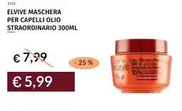 Prezzemolo e Vitale Elvive maschera per capelli olio straordinario offerta