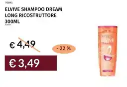 Prezzemolo e Vitale Elvive shampoo dream long ricostruttore offerta