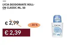 Prezzemolo e Vitale Lycia deodorante roll- on classic offerta