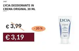 Prezzemolo e Vitale Lycia deodorante in crema original offerta