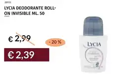 Prezzemolo e Vitale Lycia deodorante roll- on invisible offerta