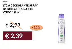 Prezzemolo e Vitale Lycia deodorante spray nature cetriolo e te verde offerta