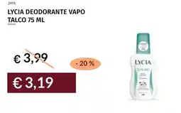 Prezzemolo e Vitale Lycia deodorante vapo talco offerta